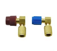 Kit di conversione retrofit da R12 a R134a con porte in ottone SAE da 1/4 per sistema di climatizzazione del veicolo, connettori adattatori laterali alti e bassi