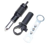 Kit di conversione RivettGun in acciaio legato Rivettatrice elettrica Strumento manuale per trapano elettrico Kit di rivettatura senza fili Testa adattatore per pistola rivettatrice in acciaio legato