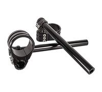 Kit di Conversione Semimanubri Moto Alluminio CNC Alzate Regolabili Clip da 55mm Barre da 7/8 Pollici per R Nine T R9T 2014-2020 (Nero)