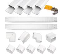 Kit di copertura in PVC per sistemi CA Mini-Split 7,6 cm x 4,5 m, isolamento decorativo in PVC per condizionatori d'aria senza condotti e pompe di calore Soluzione di copertura per tubi