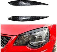 Kit di Copertura per fari Anteriori in Due Pezzi per Volkswagen Polo 9N 2005-2009 per Proteggere la Finitura della Copertura per fari Anteriori (Normale/Nero Lucido)