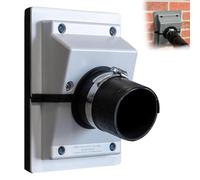 Kit di copertura per penetrazione parete e set di linee HVAC, copertura per penetrazione parete con guarnizione morbida, per sistemi di condizionamento dell'aria interni ed esterni(White,Large)