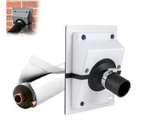 Kit di copertura per penetrazione parete e set di linee HVAC, copertura per penetrazione parete con guarnizione morbida, per sistemi di condizionamento dell'aria interni ed esterni(White,Small)