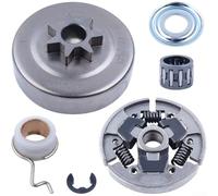 Kit di copertura per pignone per tamburo frizione, con pompa dell'olio e cuscinetto ad aghi, costruzione in metallo e plastica per ricambio per motore motosega MS231 MS251 1143 640 2002
