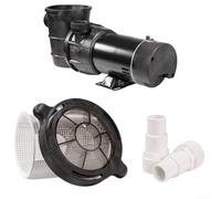 Kit di copertura per pompa per piscina con guarnizione O-For e tubi adattatori, compatibile con i modelli Hayward Super II 72747 e 72748, coperchio del filtro in plastica ad alta resistenza