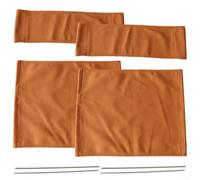Kit di coprisedili per sedia da regista in tela, 2 pezzi o 4 pezzi (48 x 38 cm + 52 x 16 cm), copertura pieghevole per sedia da spiaggia e sdraio, facile da installare, elegante arancione, per uso