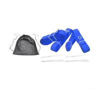 Kit di corda per marcatura beach volley con cinghie in nylon da 8 m e 16 m, quattro picchetti in acciaio, anelli in metallo e borsa per il trasporto con coulisse (C)