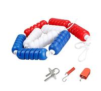 Kit di corde divisorie for linea galleggiante di sicurezza for piscina, divisorio galleggiante for piscina con gancio a S e tenditore, for la separazione della profondità della piscina(Steel wire,18m/