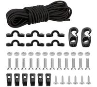 Kit di corde elastiche per kayak, con viti in acciaio inox 304, dadi, ganci a J e clip a C per fissare l'attrezzatura su kayak