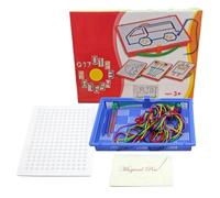 Kit di corde per tavole di arte artigianale, kit di tessitura per tessere - Kit di arte con corde intrecciate - Kit di di cucito robusti, kit di disegno per ragazzi e ragazze, sviluppo