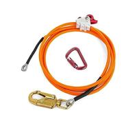 Kit di cordino con anima in acciaio sicuro con affidabile regolatore di flipline e moschettone girevole adatto for l'arrampicata sugli alberi e gli scalatori(3M,12mm)