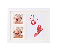 Kit di cornici per impronte di mani e piedi per neonati, con tampone di inchiostro, regalo per i nuovi genitori