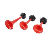 Kit di Corno per Aria Musicale, 3 Tromba 12v 125db la Cucaracha Corno Sano con Compressore e Tubo per Auto da Barca in Camion, Dotato di 3 Altoparlanti, Design Rosso Brillante,