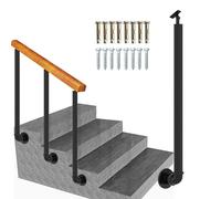Kit di corrimano per Scale Esterne, ringhiera di Sicurezza a Parete per gradini in Cemento e Legno, Supporto Sicuro per portici, Soluzione di Sicurezza Durevole per Le Scale, facil