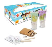 Kit di cortesia per bambini KIDS 005K - idea regalo bimbi con matite colorate, shampoo e bagnoschiuma per bambini 30 ml - Made in Italy