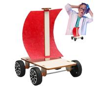 Kit di costruzione auto in legno - Veicolo di energia eolica fai da te per bambini | Kit modello Stem pratico, costruisci il Progetto artigianale per bambini, Regalo educativo