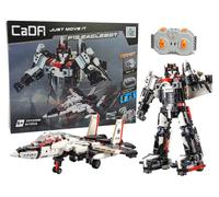 Kit di costruzione CADA robot e caccia F15 2-in-1 con telecomando, 917 pezzi