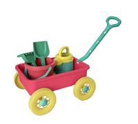 Kit di costruzione del castello di sabbia, set di spiaggia e pala | 8 giocattoli di sabbia per bambini di colore brillante con carrello | Divertente set di giochi all'aperto per spiaggia di mare al di