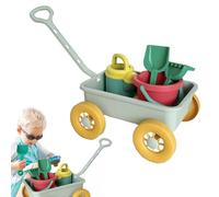 Kit di costruzione del castello di sabbia, set di spiaggia e pala - 8 pezzi Kit di sabbia gioca a sabbia precoce con carrello,Playset Outdoor Portable Fun Outdoor per ragazzi adolescenti