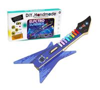 Kit di costruzione di chitarra, modello di puzzle strumento musicale, set per costruire la sua chitarra con parti incluse, per ragazzi e ragazze, regalo di compleanno di Natale
