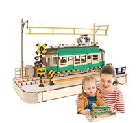 Kit Di Costruzione Di Modelli Di Tram: Kit Di Modelli Di Tram In Legno, Kit Di Modelli Di Tram Città Classico | Puzzle Meccanico Multifunzionale Motori Fine, Decorazione