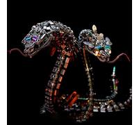 Kit di costruzione di serpente combinato meccanico, puzzle 3D in metallo, steampunk, serpente, fai da te, modello di puzzle per adulti, regalo di Natale (1500+pezzi)
