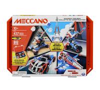 KIT DI COSTRUZIONE MECCANO 5 IN 1 VALIGETTA VEICOLI ROBOT TORRE GIOCO EDUCATIVO