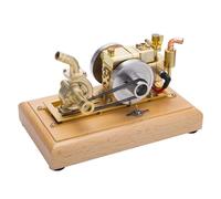 Kit di costruzione per modellini di motore a vapore, 1,6 cc, retrò, 4 tempi, motore a benzina raffreddato ad acqua, con pompa a girante funzionale, per esperimenti scientifici, educazione e