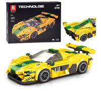 Kit di costruzione tecnico auto sportiva giallo-verde 368 pezzi