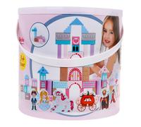 Kit di costruzioni in legno per bambine Principessa al castello con assortitore di forme