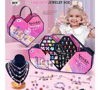Kit di creazione di gioielli con perle pop per bambine, set fai-da-te per realizzare collane, bracciali e anelli creativi SET FAI DA TE-7110-A,SET FAI DA TE-7110-B,SET FAI DA TE-7110-C,SET FAI DA TE-7