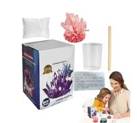 Kit di crescita cristallina | 3 cristalli colorati vibranti per crescere con supporto per il display illuminato | Kit scientifici esperti | Giocattoli educativi, giocattoli per i ragazzi e le ragazze