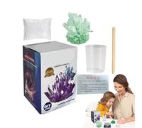 Kit di crescita cristallina | 3 cristalli colorati vibranti per crescere con supporto per il display illuminato | Kit scientifici esperti | Giocattoli educativi, giocattoli per i ragazzi e le ragazze