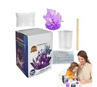 Kit di crescita cristallina | 3 cristalli colorati vibranti per crescere con supporto per il display illuminato | Kit scientifici esperti | Giocattoli educativi, giocattoli per i ragazzi e le ragazze