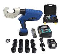 Kit di crimpatura idraulica a batteria, 16-400 mm², con 12 paia di matrici, crimpatrice per capicorda elettrico industriale per connessioni di cavi terminali