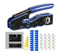 Kit di crimpatura RJ45 - Set di pinze per cavi di rete multifunzione, pinze spelafili di precisione per cavi Ethernet, strumento LAN robusto per casa, sala server o manutenzione