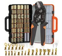 Kit di Crimpatura SN-58B, Terminali a Molla Maschio e Femmina da 2.8/4.8/6.3mm con 300 Connettori per Cavi e Guaine Isolanti