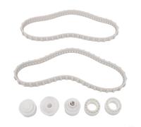 Kit di cuscinetti e binari per la pulizia della piscina con cinghia RCX23002 per Hayward per TIGERSHARK QC Plus per robot Sharkvac, parti in gomma plastica bianca per manutenzione giardino