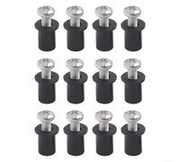 Kit di dadi ondulati in gomma per applicazioni marine, include 12 boccole in neoprene con dadi in ottone prigioniero e viti in acciaio inossidabile 304
