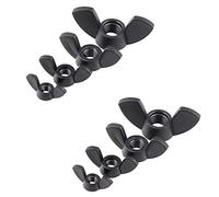 kit di dado a ali in acciaio inossidabile, Dadi ad alette in acciaio inossidabile e nylon nero di varie dimensioni(M12 10Pcs)