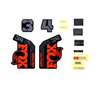 Kit di decalcomanie Fox 2021, 34, F-S, Logo, Fork Orange