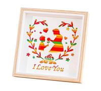 Kit di decorazione artigianale fai-da-te - Set di display con cornice interattiva da 20 cm, progetto artistico creativo | Divertente progetto di attività per donne, mamme e ragazze, regalo per feste i