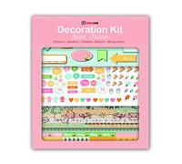 Kit di Decorazione per Bullet Journal e Planner a tema Api size 30x34 cm. Stickers, Sticky notes, Stencil.