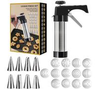 Kit di decorazione per cupcakes | Strumenti di riempimento in acciaio spremiagrumi per torte, set di estrusore per decorazione di biscotti, set di estrusore per decorazione di ga