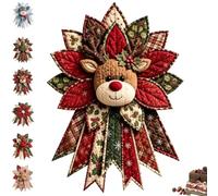 Kit di decorazioni da appendere patchwork fai da te, crea un'atmosfera | Un processo divertente e rilassante for cucire la bambola e i fiocchi, istruzioni chiare e facili da seguire(Deer)