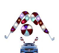 Kit Di Decorazioni Per Auto Con Renne - Set Di Fermagli Per Porte Con Corna Illuminate, Costume Per Attaccare Il Naso Luminoso, Ornamento Stagionale Per Auto | Attrazione Sulla Strada Delle Festività