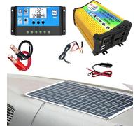 Kit di di energia solare off-grid - Kit di pannelli con inverter 3000 W, regolatore di carica solare 30 A, batteria, alloggiamento combinato, camper, casa, barca, caravan