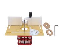 Kit di di fresatura a sollevamento manuale, sollevatore per router in lega di alluminio e acciaio inossidabile per la lavorazione del legno, base di inserimento universale