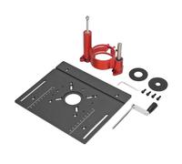 Kit di di sollevamento router piastra di base insert nera per il sollevamento manuale della tavolo router (Noir)