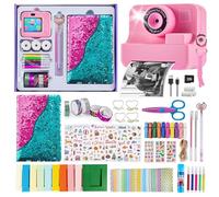 Kit di diari fai da te con fotocamera istantanea per bambini, fotocamera istantanea selfie 1080p per bambini che stampano foto, regali di Natale e compleanno per ragazze dai 3 ai 12 anni, giocattolo